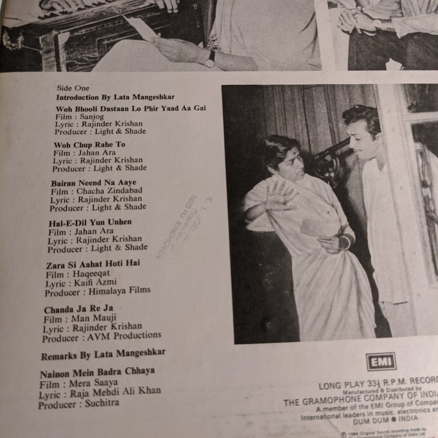 Madan Mohan - I remember by Lata Mangeshkar In unplayed Mint