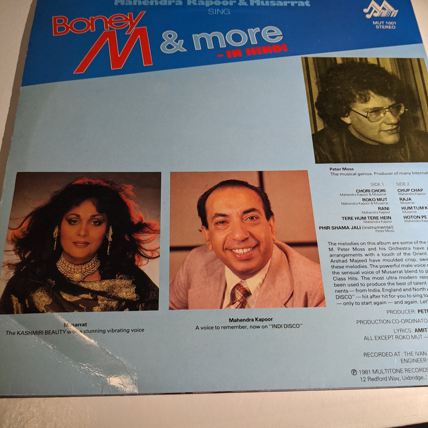 Musarrat and Mahendra Kapoor -Boney M & More - In Hindi - VG++