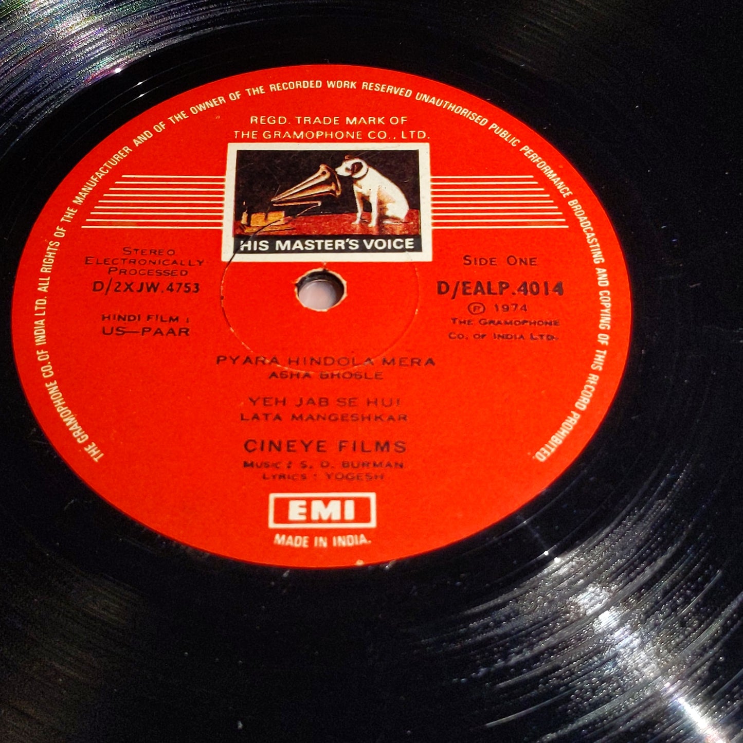 US PAAR - S D Burman rare classic in First heavy HMV pressing VG+