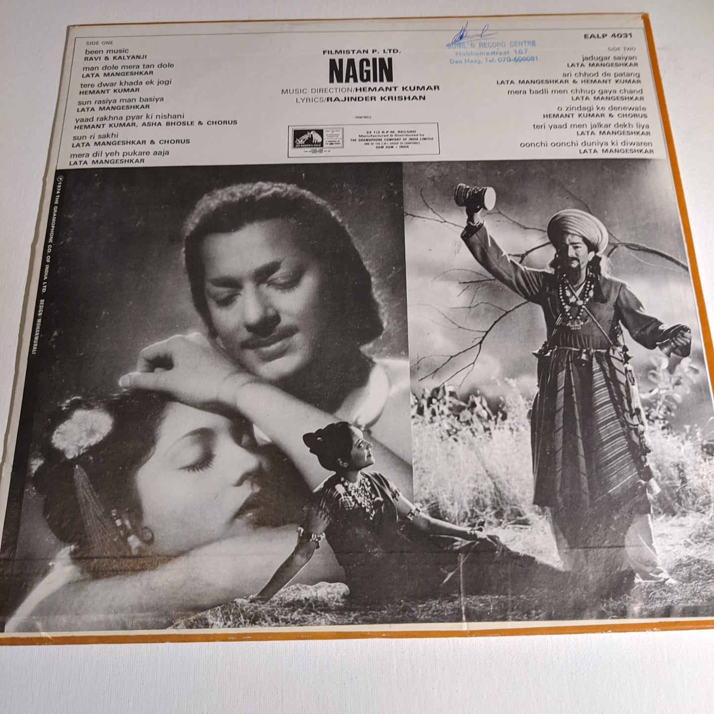 Nagin - Hemant Kumar classic with superhit lata in Excellent condition - heavy pressing