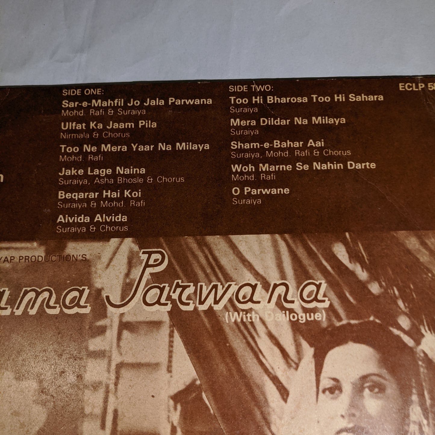 Shama Parwana - husnalal Bhagatram , Suraiya classic - in excellent condition