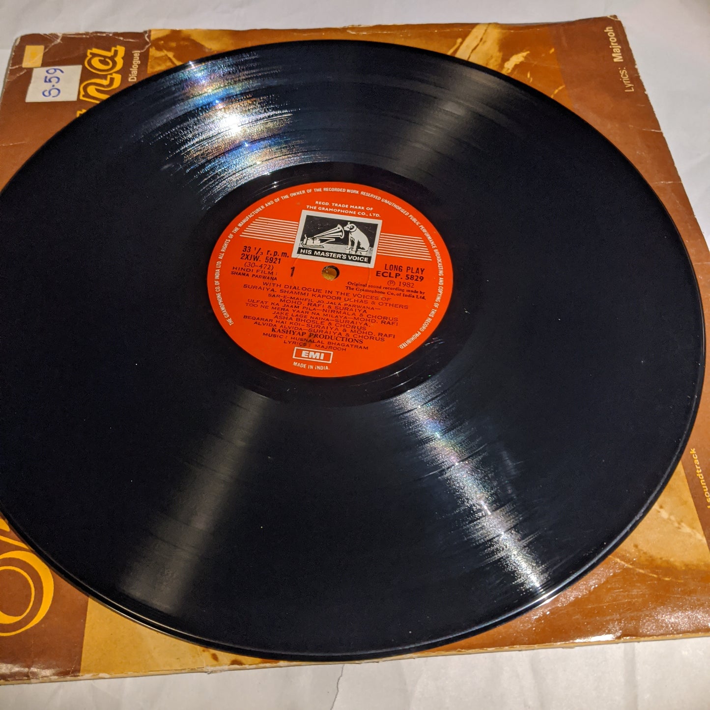 Shama Parwana - husnalal Bhagatram , Suraiya classic - in excellent condition