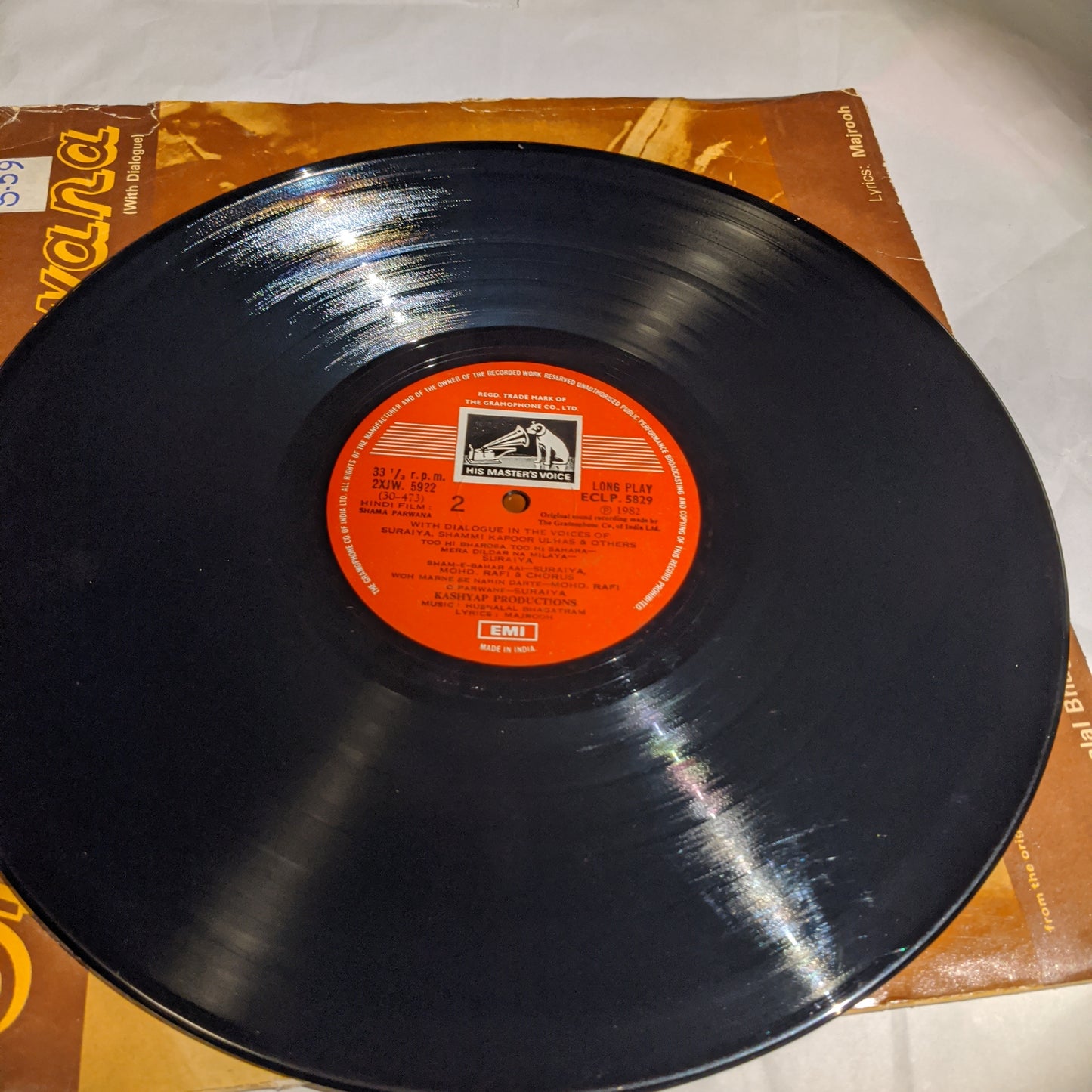 Shama Parwana - husnalal Bhagatram , Suraiya classic - in excellent condition