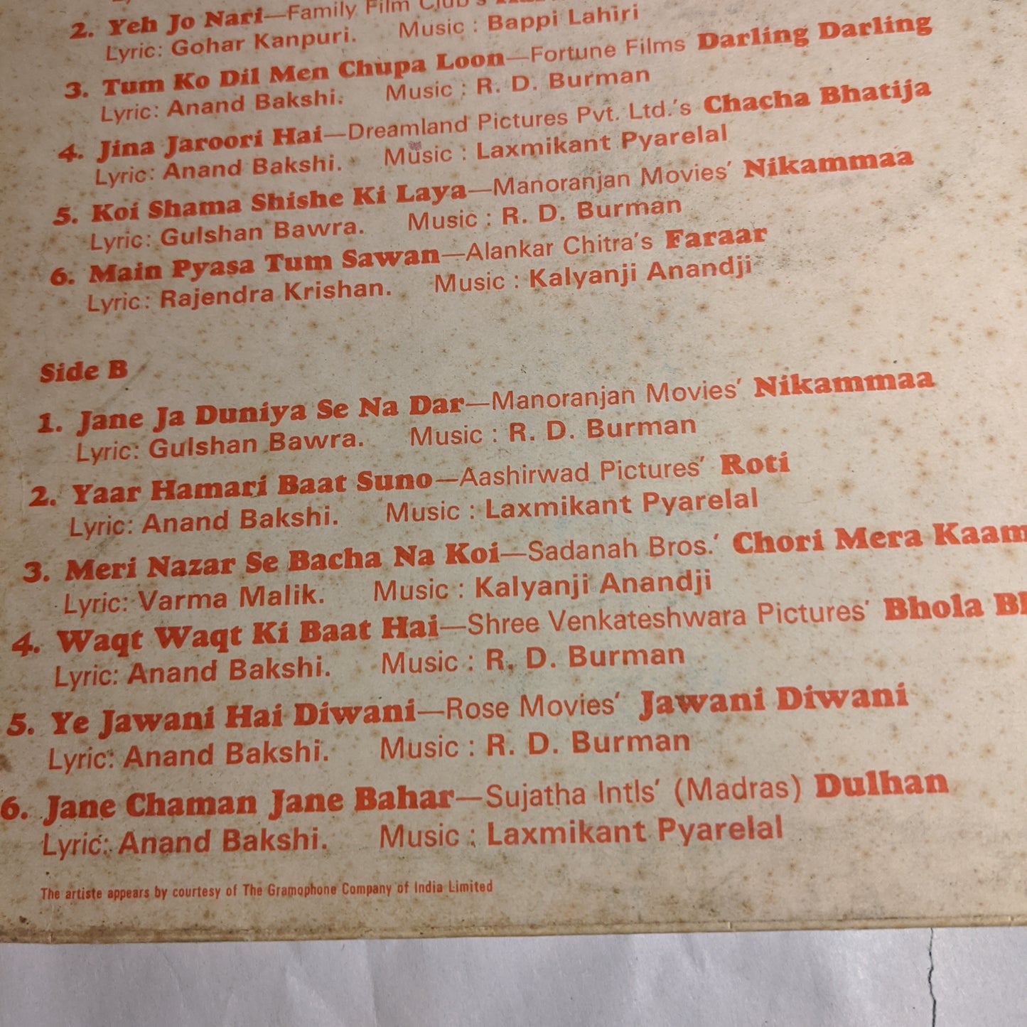 Kishore Kumar - The best of Kishore vol 2 Rare collection in VG