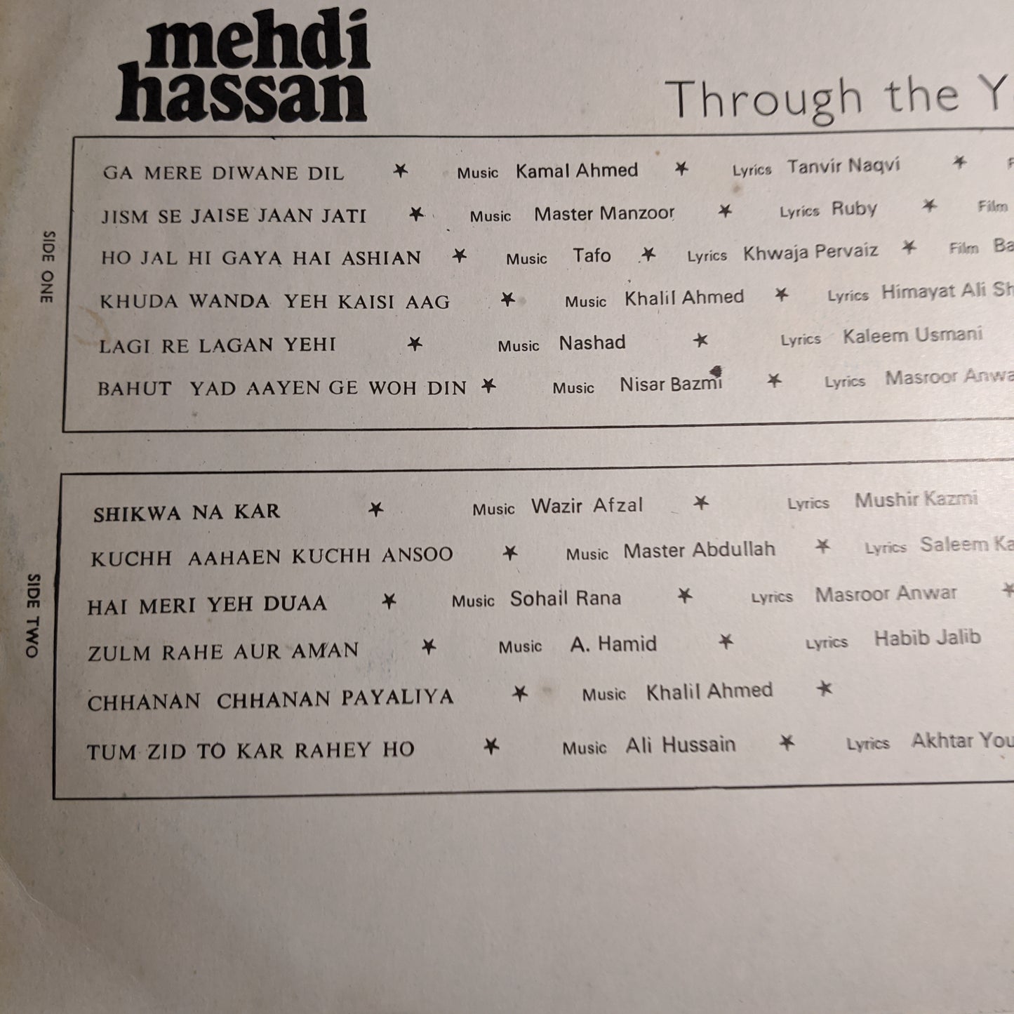 Mehdi Hassan - Through the years in near mint