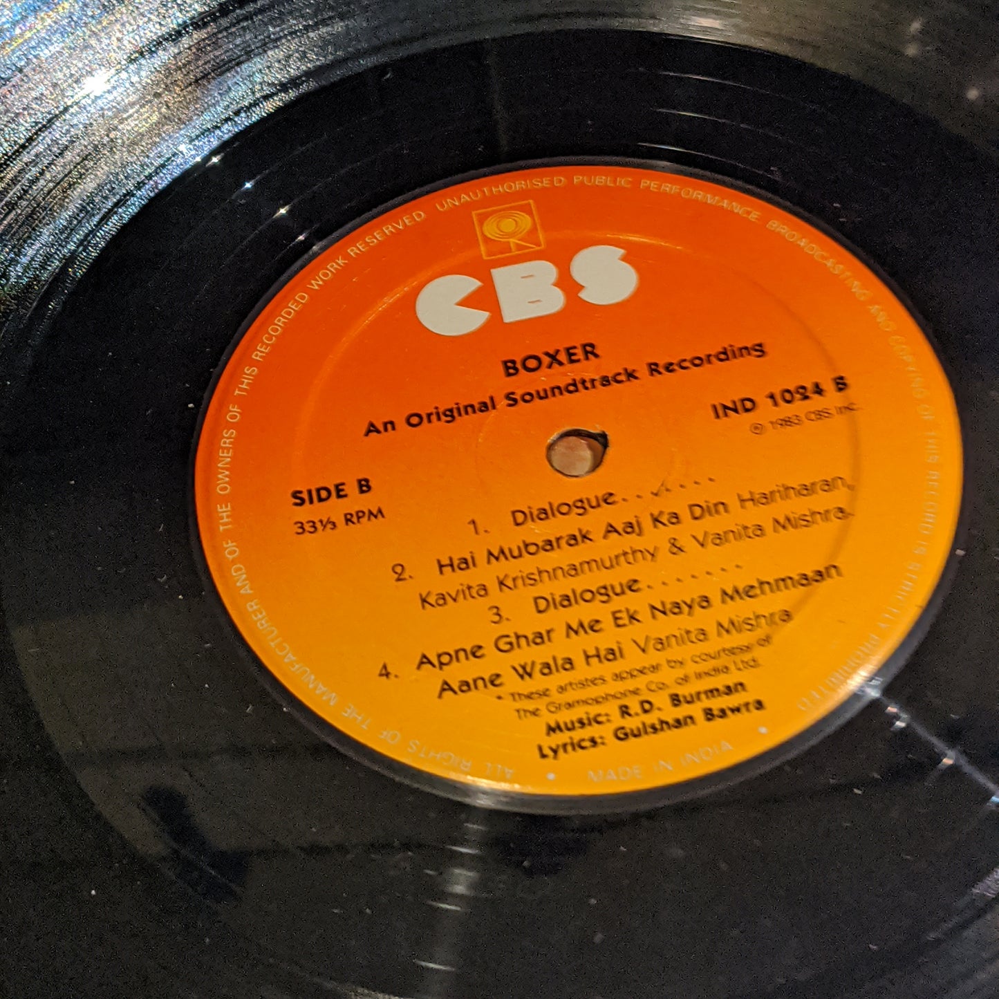 BOXER - R D Burman Record in near mint condition