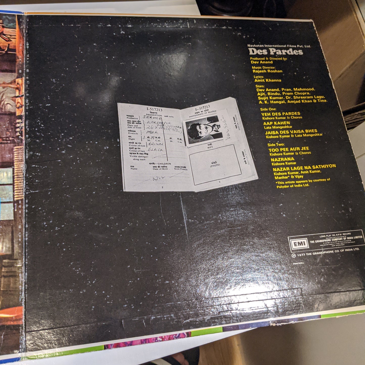 Des Pardes - by Rajesh Roshan in Excellent Stereo gatefold
