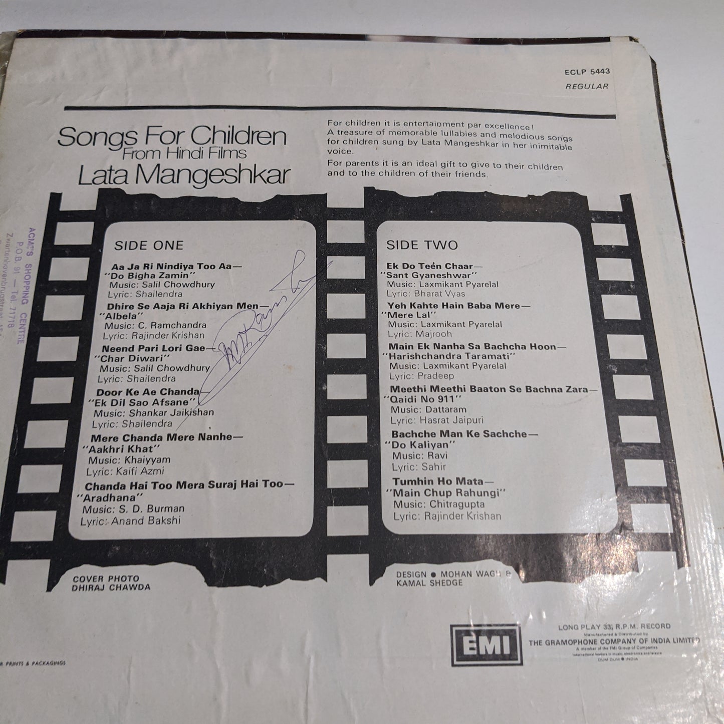 lata Mangeshkar - Songs for Children in VG