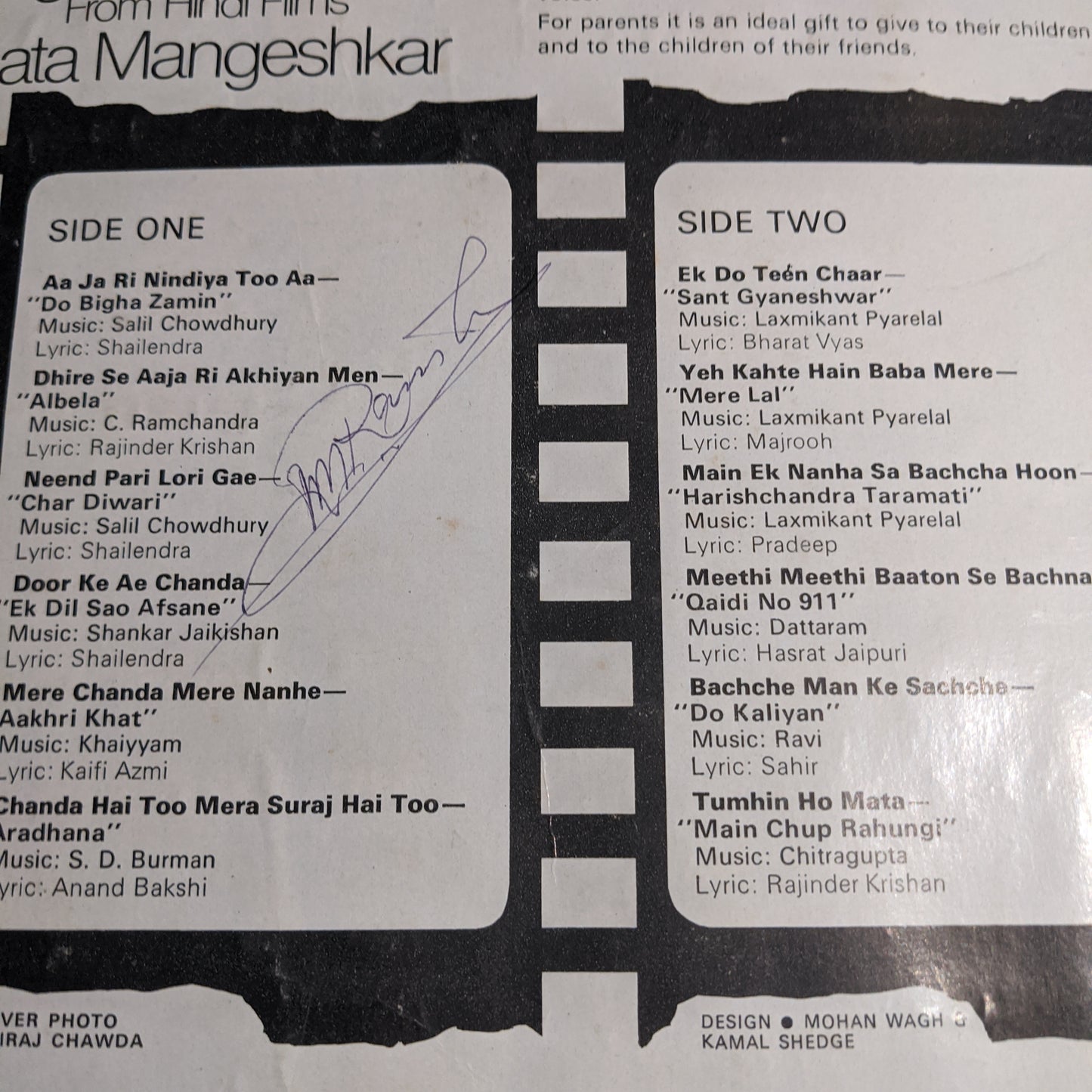 lata Mangeshkar - Songs for Children in VG