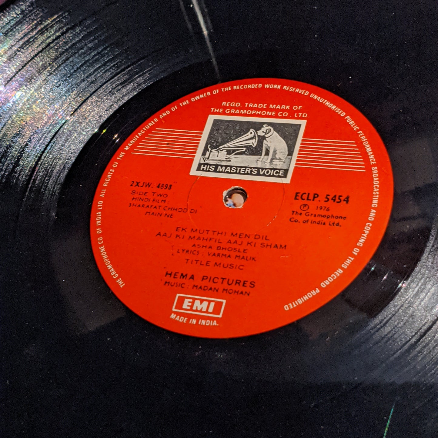 Sharafat Chod Di Main Ne - Madan Mohan in Excellent Condition - Heavy pressing