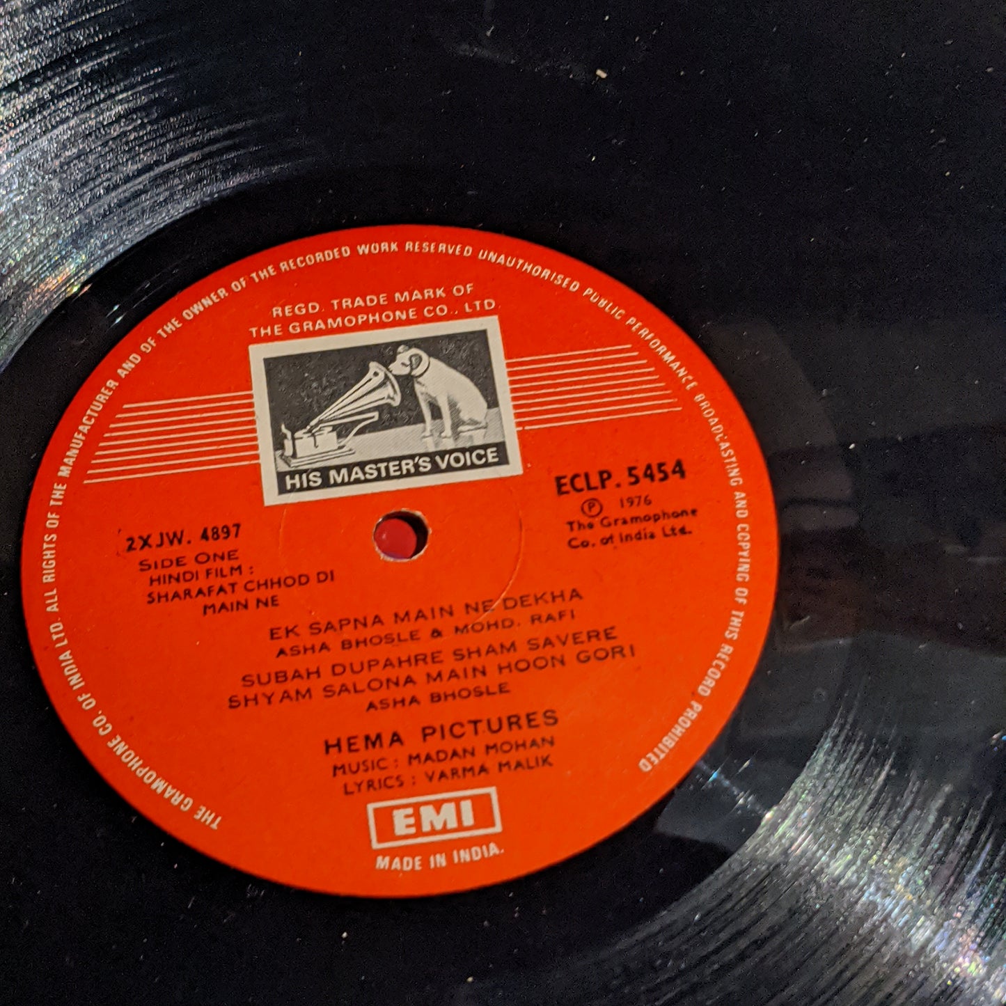 Sharafat Chod Di Main Ne - Madan Mohan in Excellent Condition - Heavy pressing