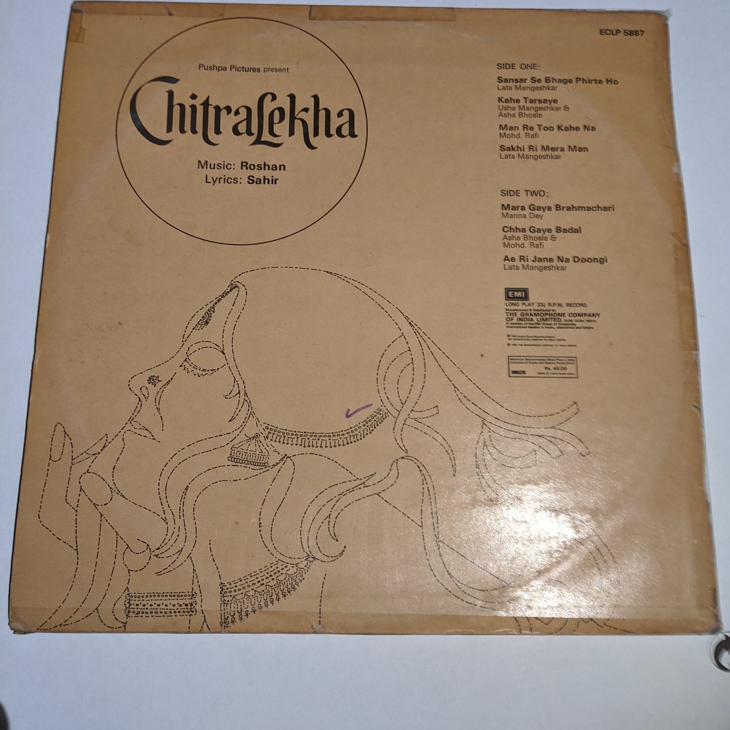 Chitralekha - Roshan Superhit classic in VG condition