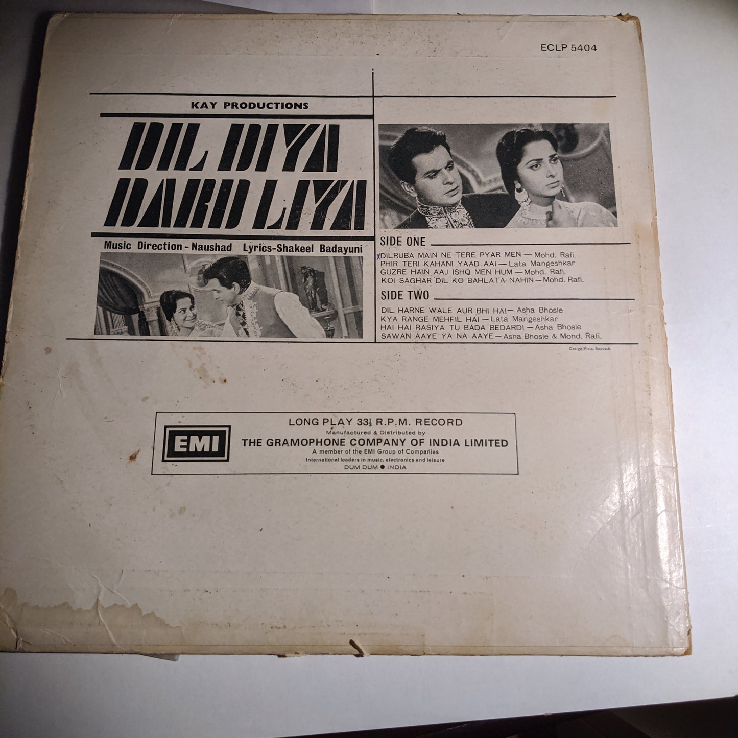 Dil Diya Dard Liya - naushad classic in VG+