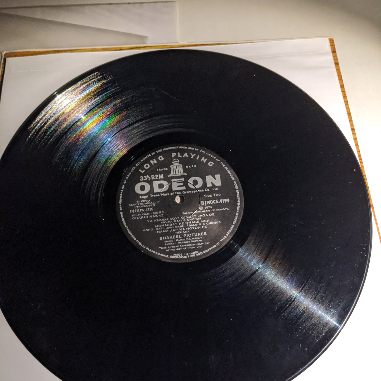 Mere Gharib Nawaz - Music by Kamal Rajasthani -Heavy odeon pressing - Stereo