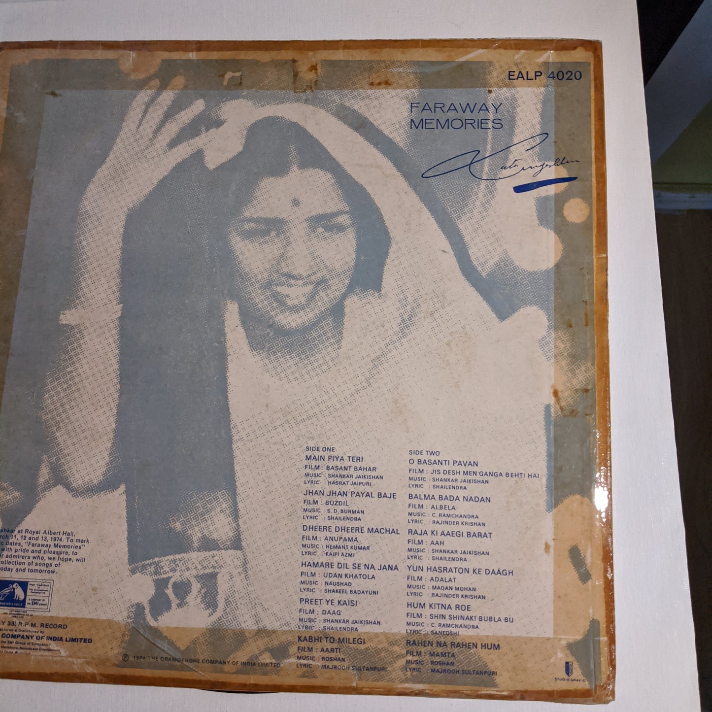Lata Mangeshkar FARAWAY MEMORIES original VG