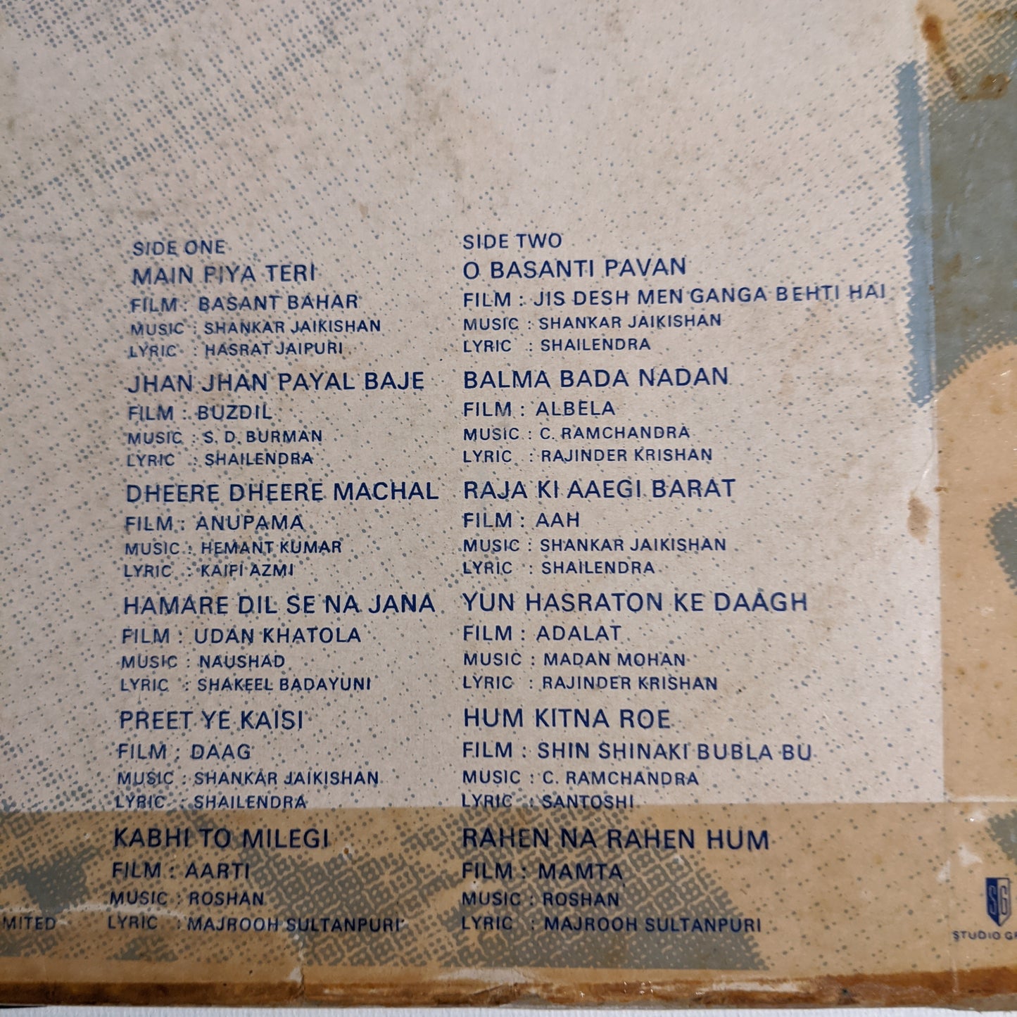 Lata Mangeshkar FARAWAY MEMORIES original VG