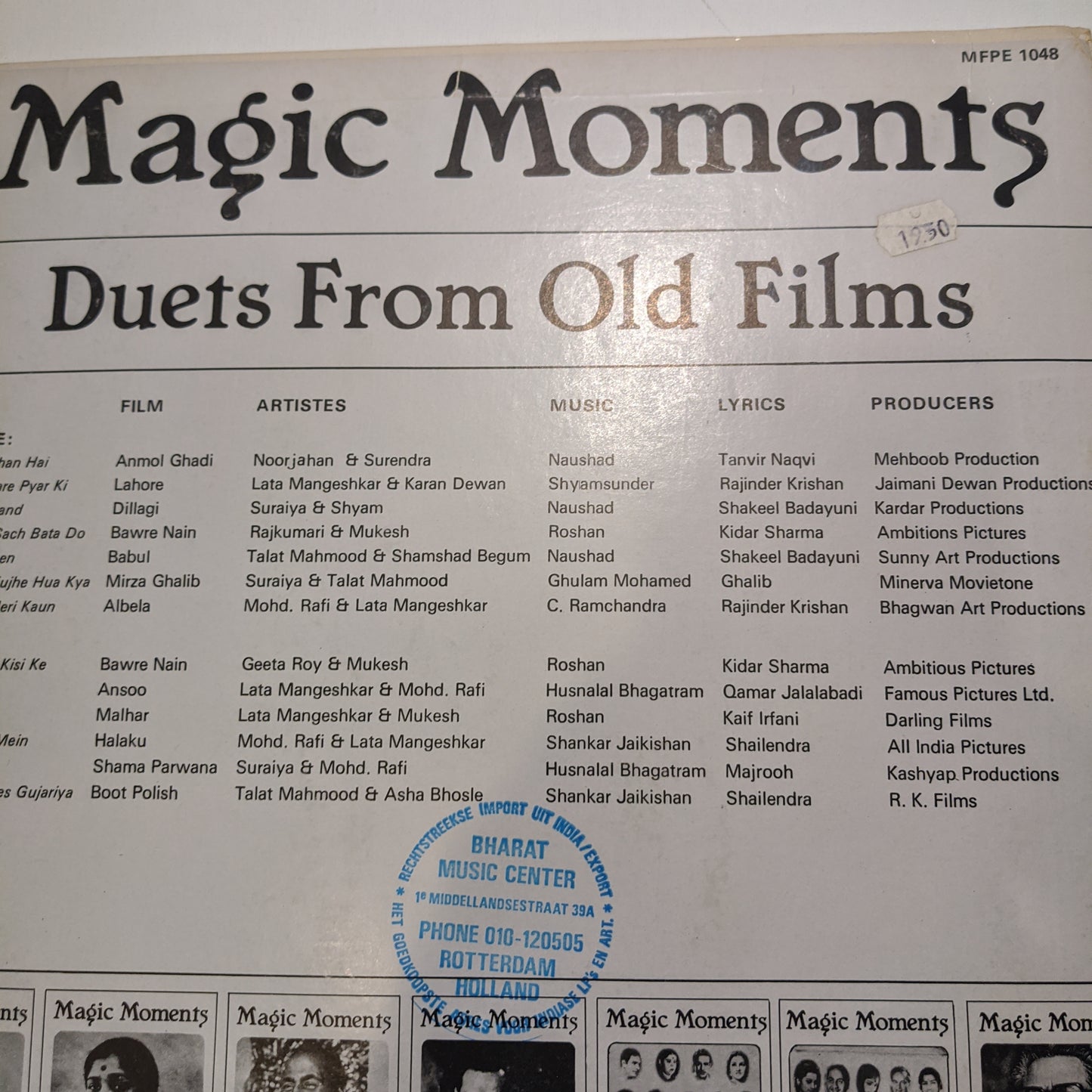 Magic Moments - Duets from Old films - collectible in excellent condition