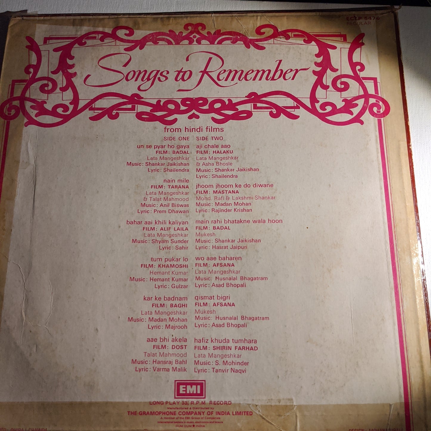 Songs to remember - Rare collection in VG+