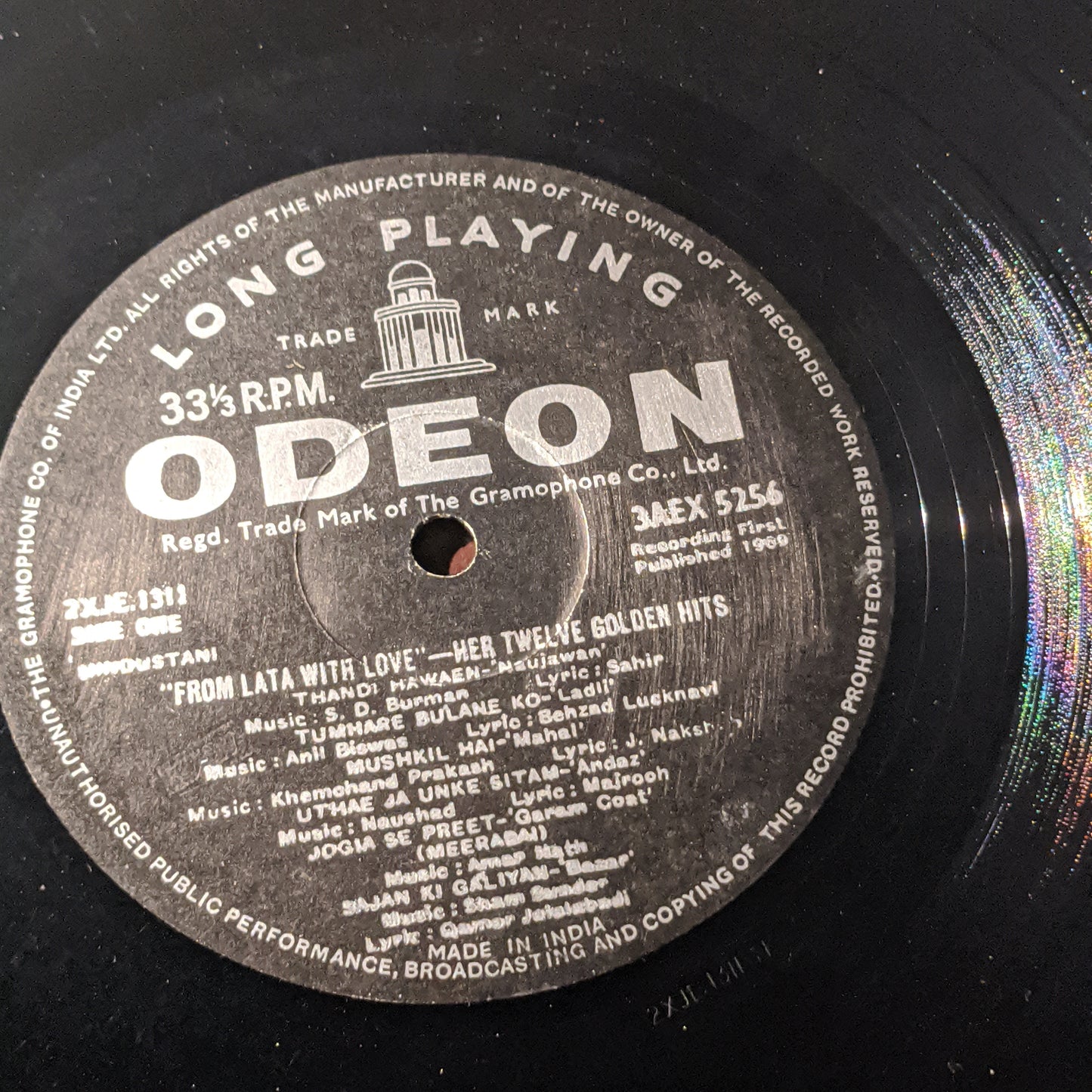 Lata Mangeshkar - From Lata with Love 12 Golden hits - in VG+