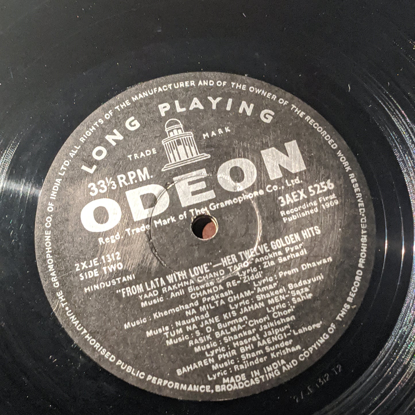 Lata Mangeshkar - From Lata with Love 12 Golden hits - in VG+