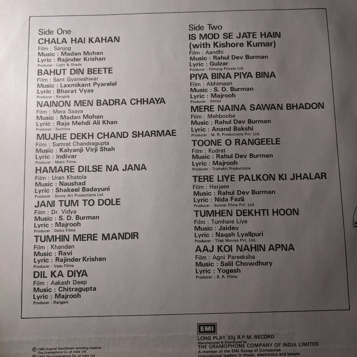 Lata mangeshkar - enchanting hour - superb collection in Near Mint