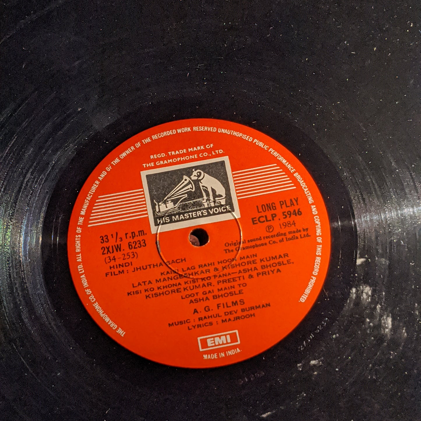 Jhutha Sach R D Burman and Majrooh superhit in near mint condition