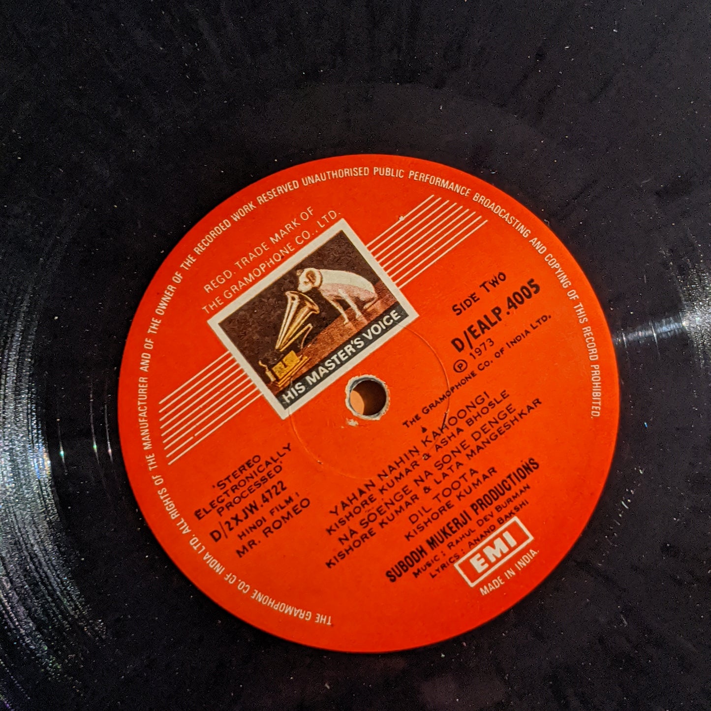 Mr. Romeo - R D Burman rare slbum 1st heacy HMV pressing in Excellent condition