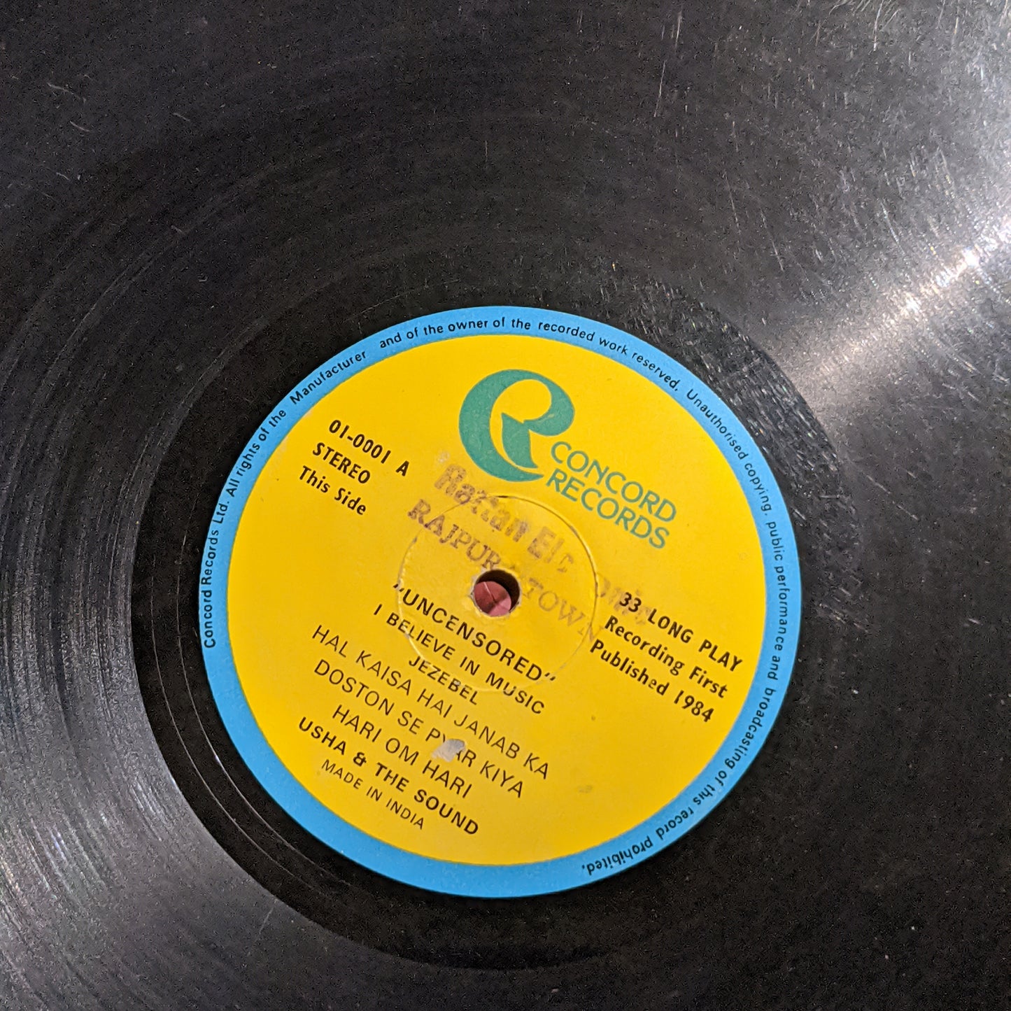 Usha Uthup - Uncensored Live in Calcutta* Psych funk- condition VG