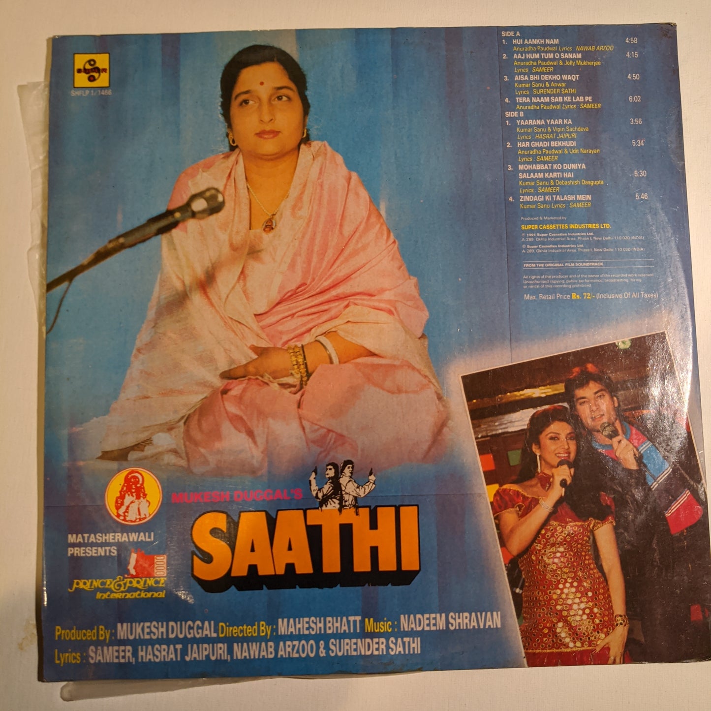 SAATHI - Nadeem Shravan - Superhit in unplayed MINT