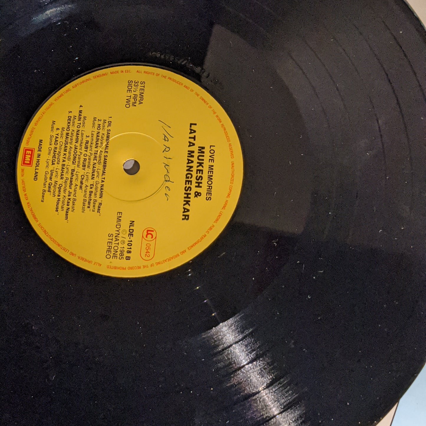 Duets of Lata and Mukesh - Holland pressing in Near Mint
