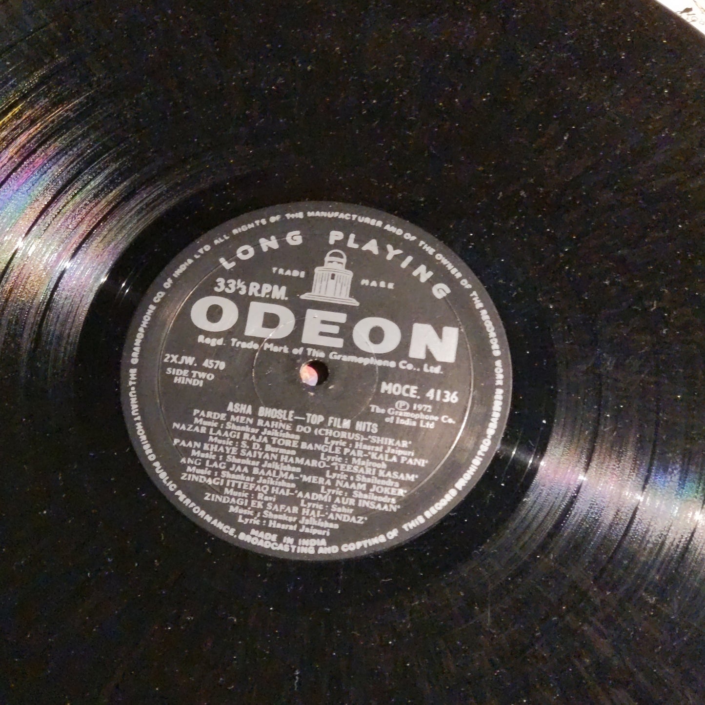 Asha bholse - Top Film hits in Heavy Odeon pressing in Excellent