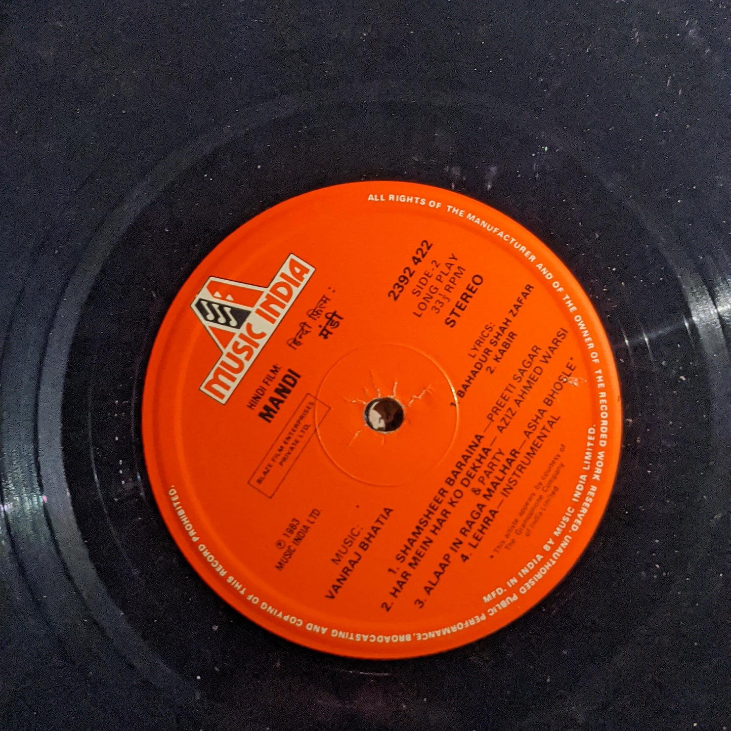 Mandi - Shyam benegal and Vanraj Bhatia classical in near Mint