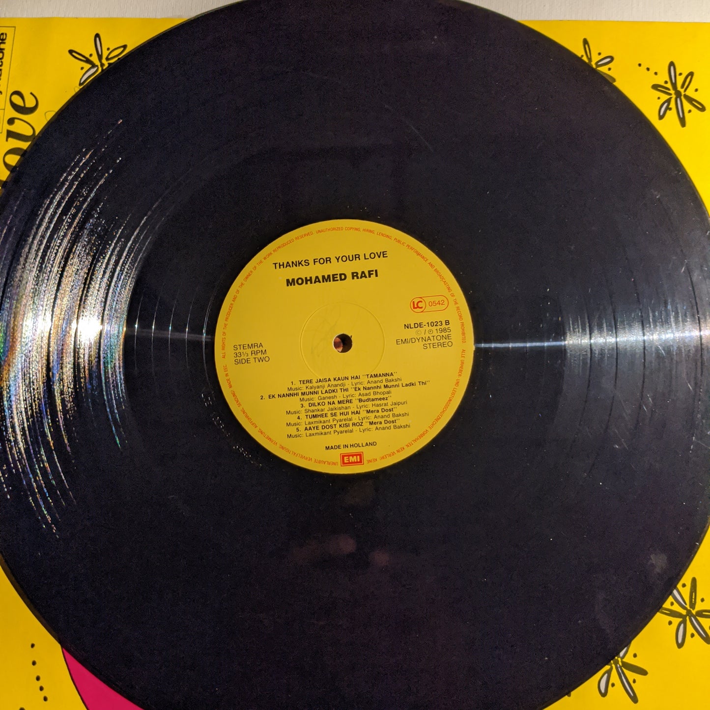 Mohammed Rafi - Thanks for your Love - Rafi Rare hits in Excellent condition - Holland pressing