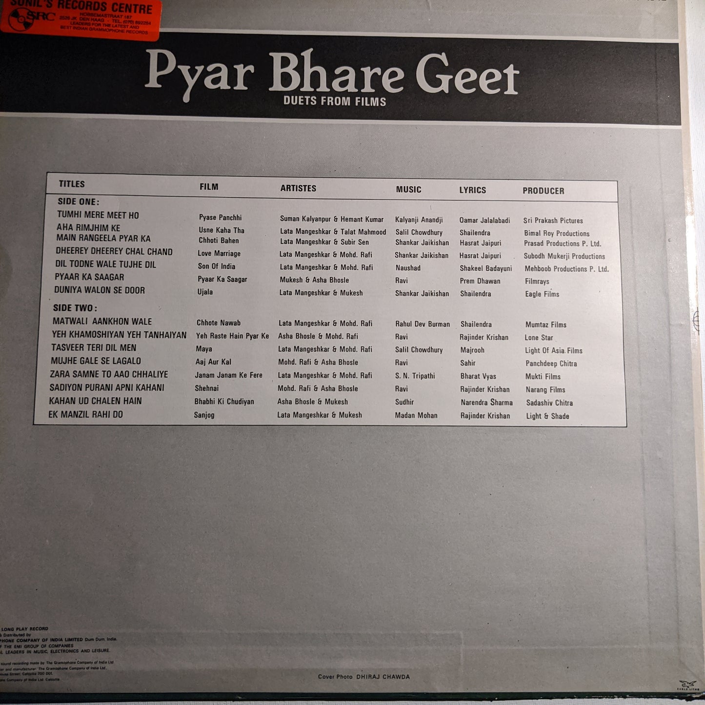 Pyar Bhare geet - Love songs from films including some rare in excellent