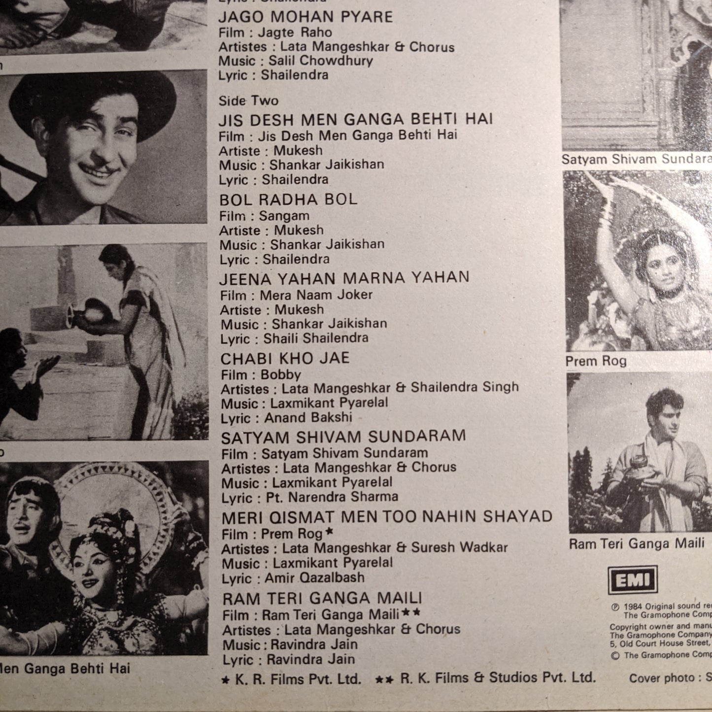 Raj Kapoor (60th. Birthday Commemorative Album) in Unplayed Mint