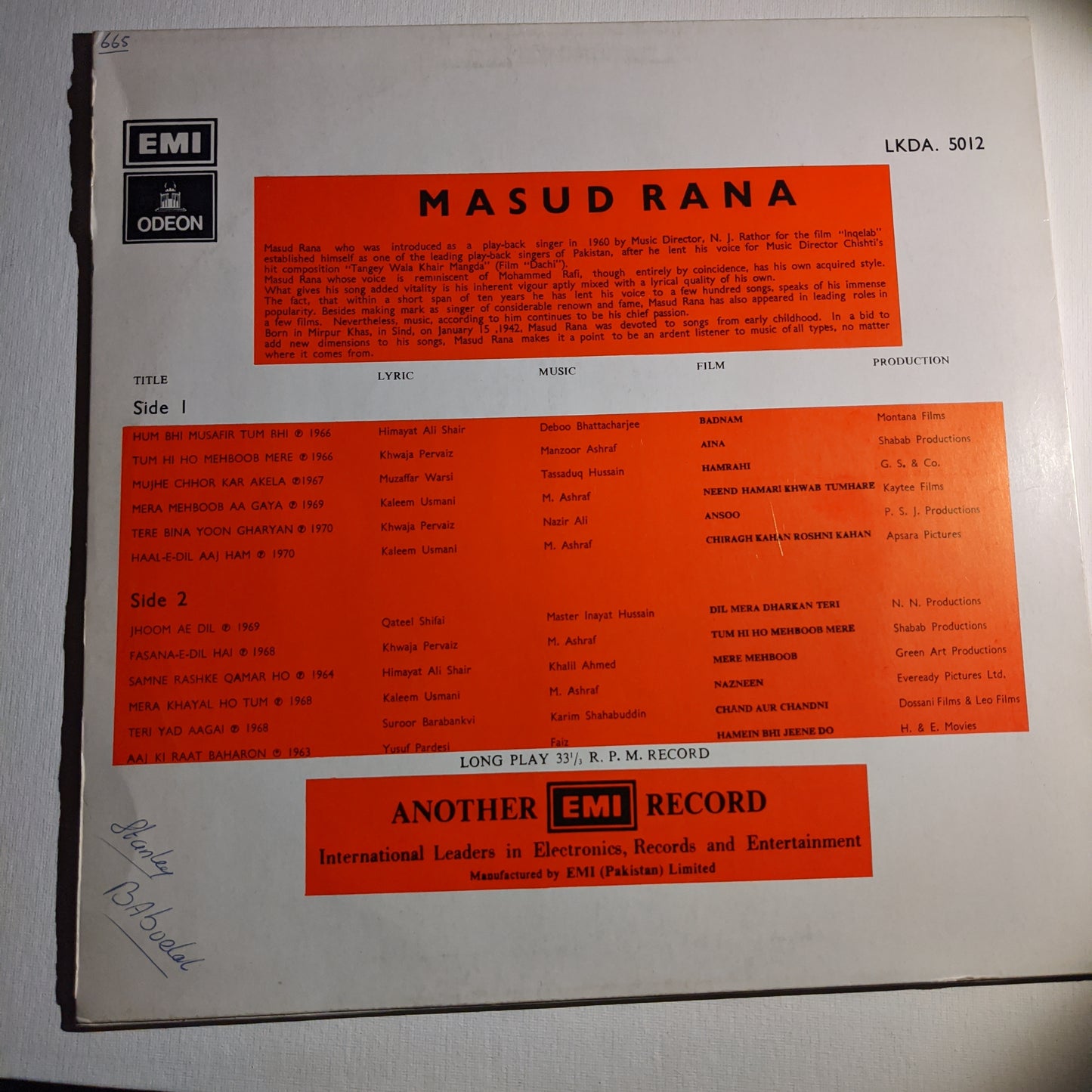 Masud Rana - Best of Masud Rana in Near Mint Condition - Pakistan