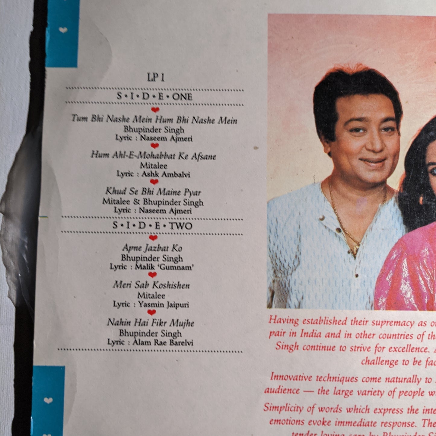 Bhupinder and Mitalle - Ek haseen Sham - Unplayed 2 LP set