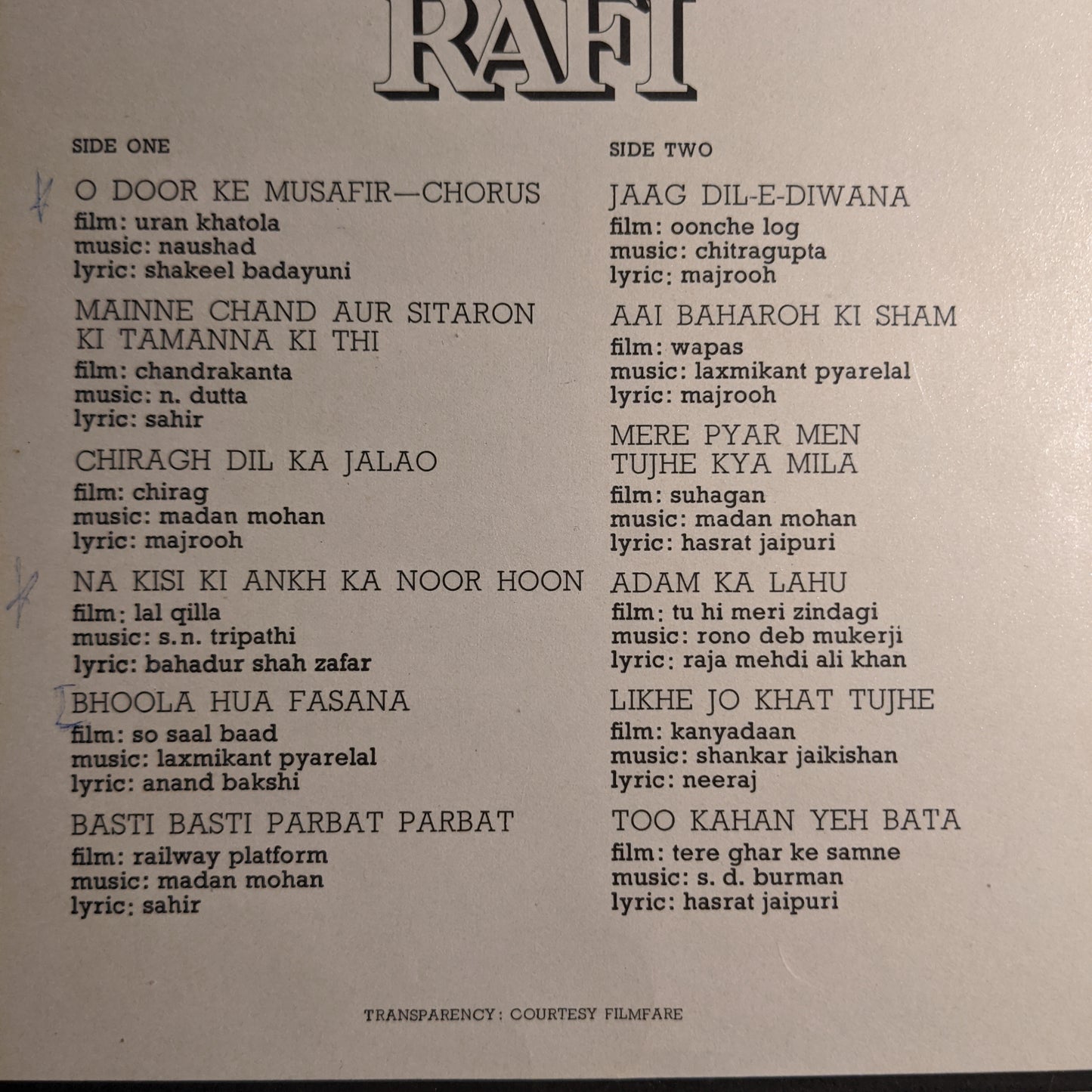 Mohammed Rafi - Lingering memories - great collection in VG+ condition