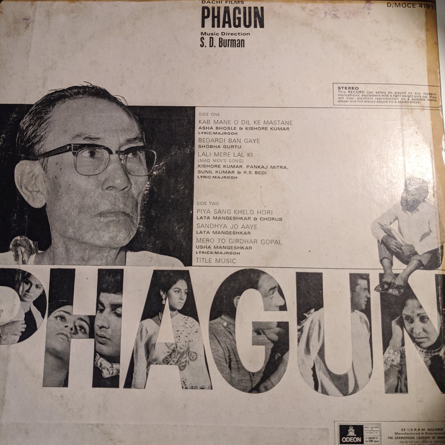 PHAGUN - Rare 1st ed. Odeon double-ring S D Burman in excellent