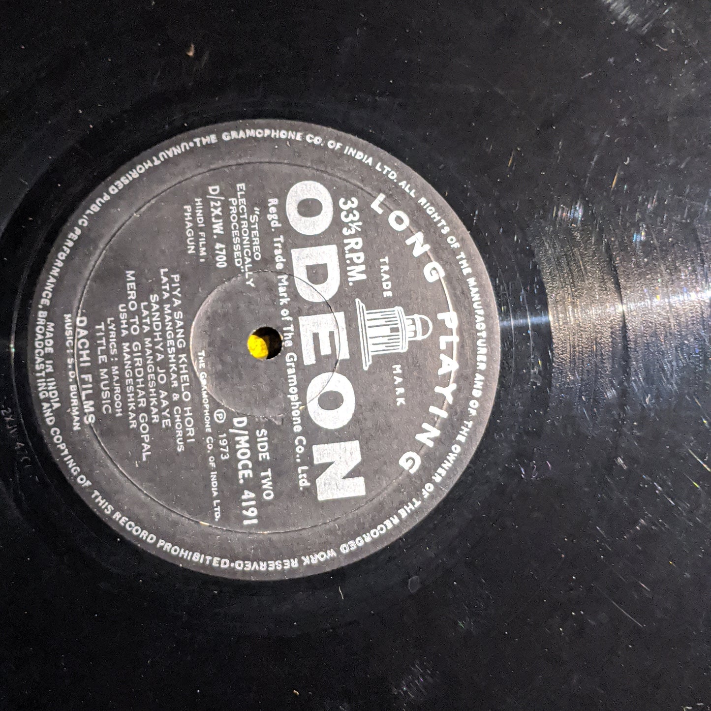 PHAGUN - Rare 1st ed. Odeon double-ring S D Burman in excellent