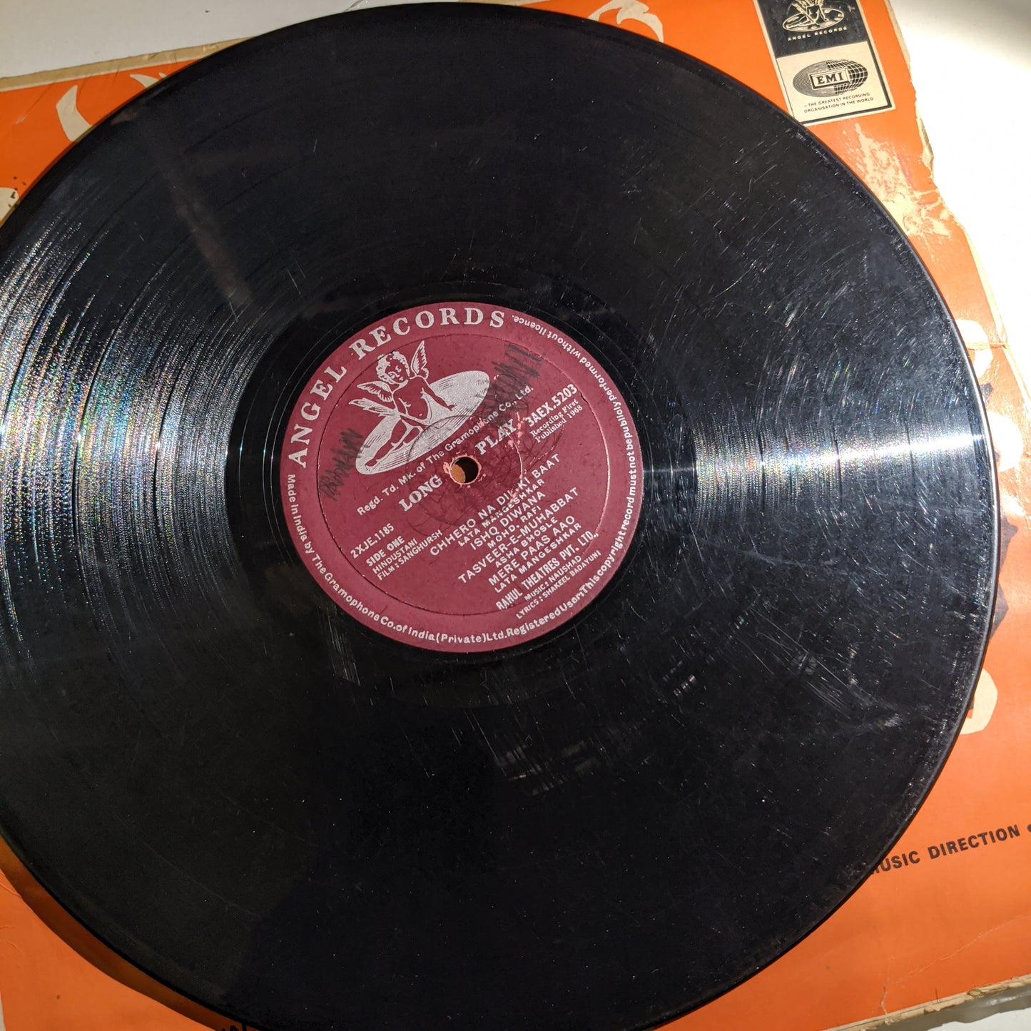 SUNGHURSH - Music by Naushad- 1st Angel Pressing in VG