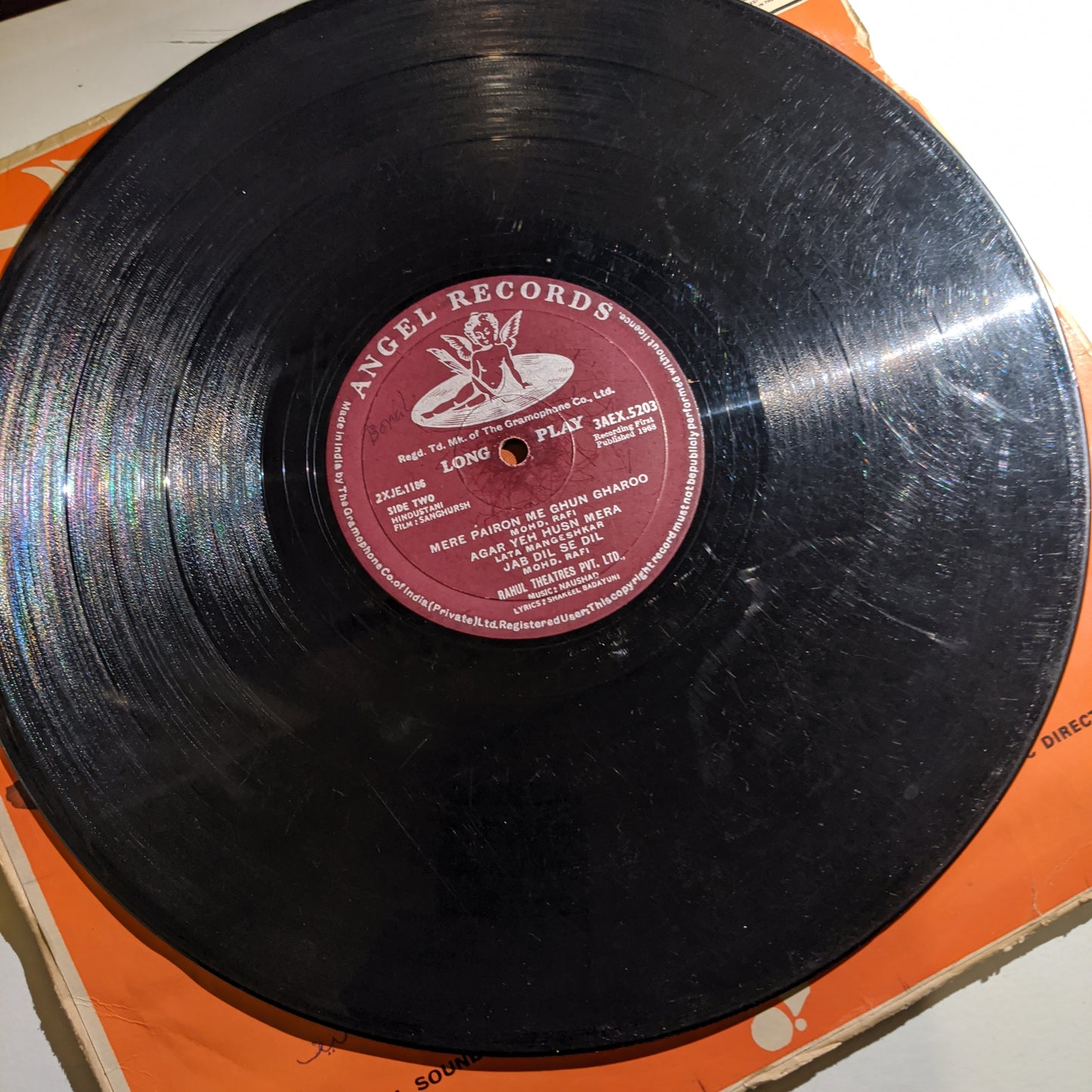 SUNGHURSH - Music by Naushad- 1st Angel Pressing in VG