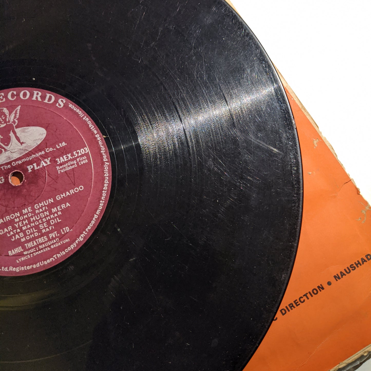 SUNGHURSH - Music by Naushad- 1st Angel Pressing in VG