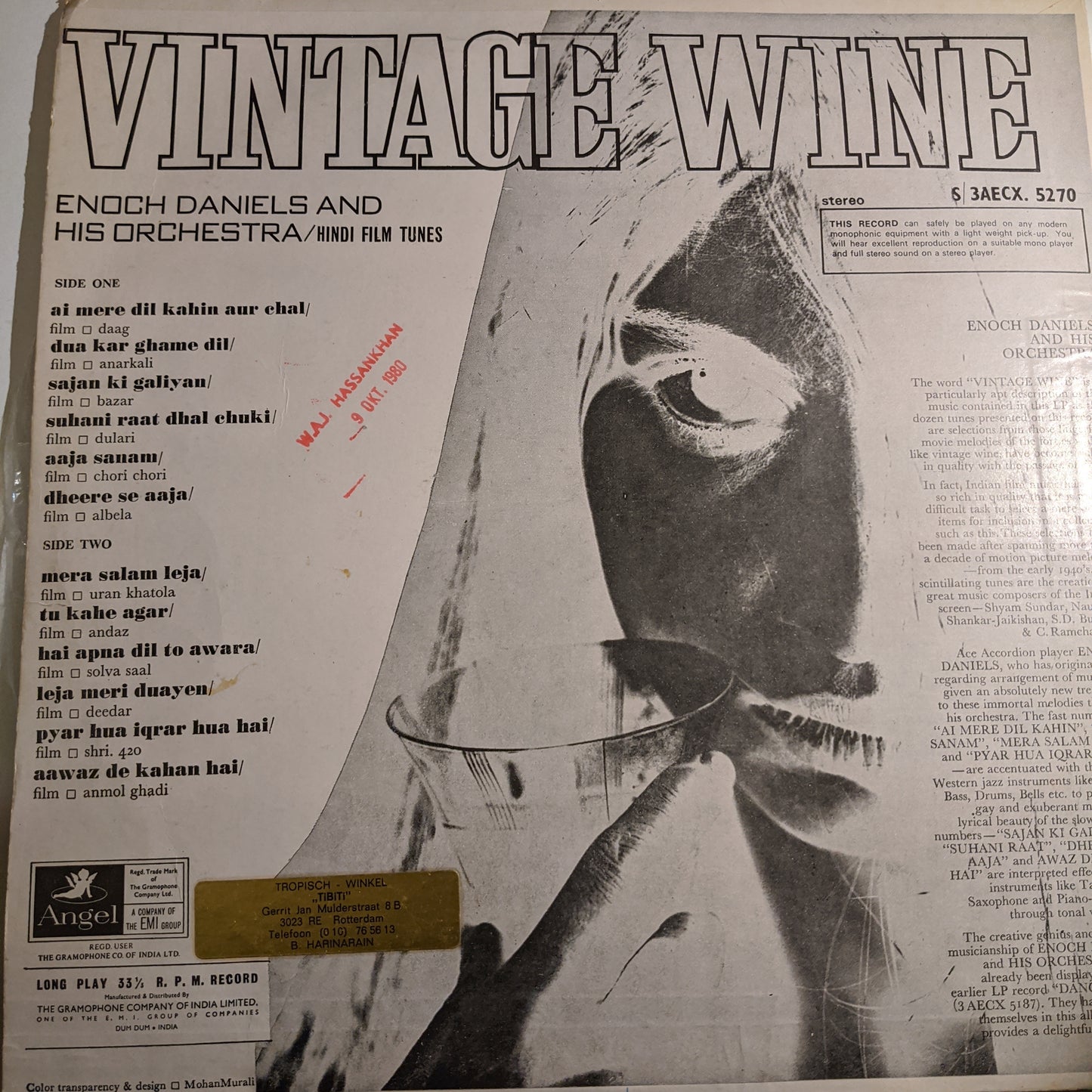 Enoch Daniels And His Orchestra - Vintage Wine in Excellent