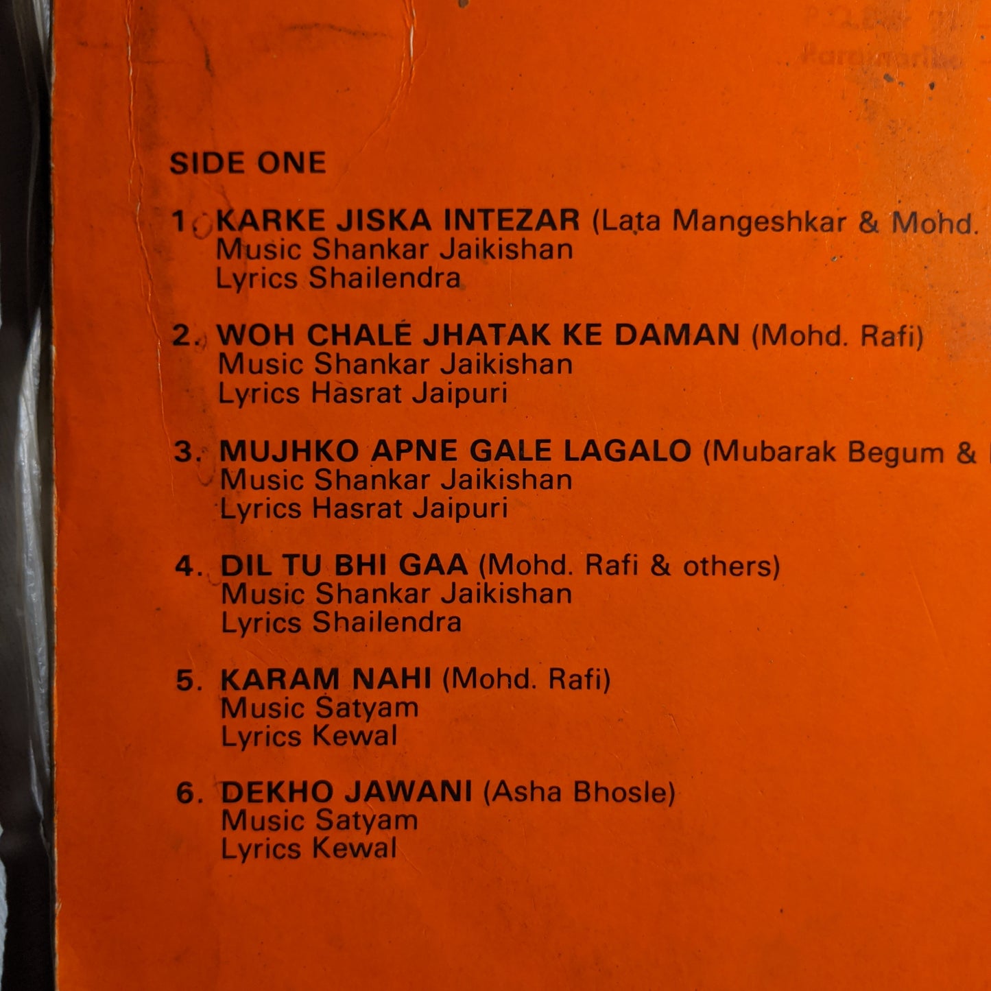 Hamrahi + Kaun Sacha Kaun Jhutha - Music By Shankar-Jaikishan, - Satyam - near mint rare