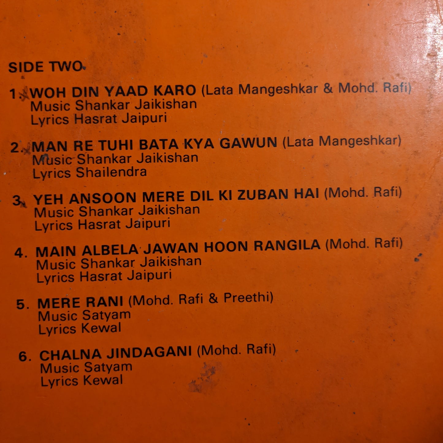 Hamrahi + Kaun Sacha Kaun Jhutha - Music By Shankar-Jaikishan, - Satyam - near mint rare