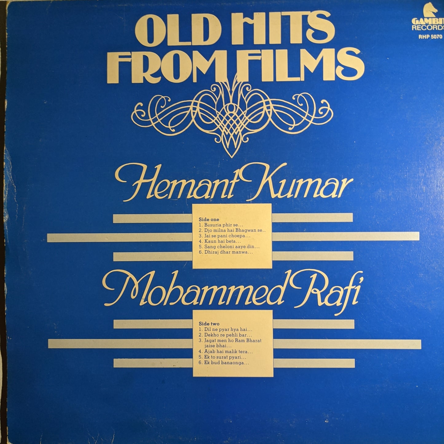 Mohammed Rafi - & Hemant Kumar Old Hits From Films in Near Mint - Rare collection