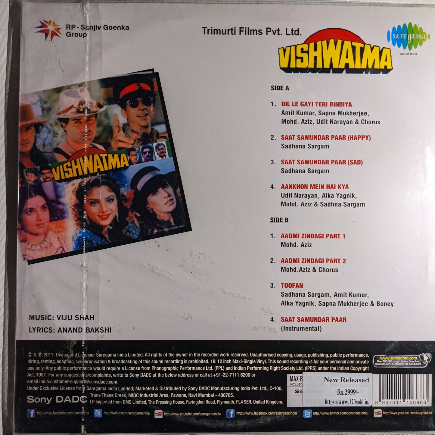 Vishwatma - Music by Viju Shah - 90's blockbuster in sealed Brand new Remastered