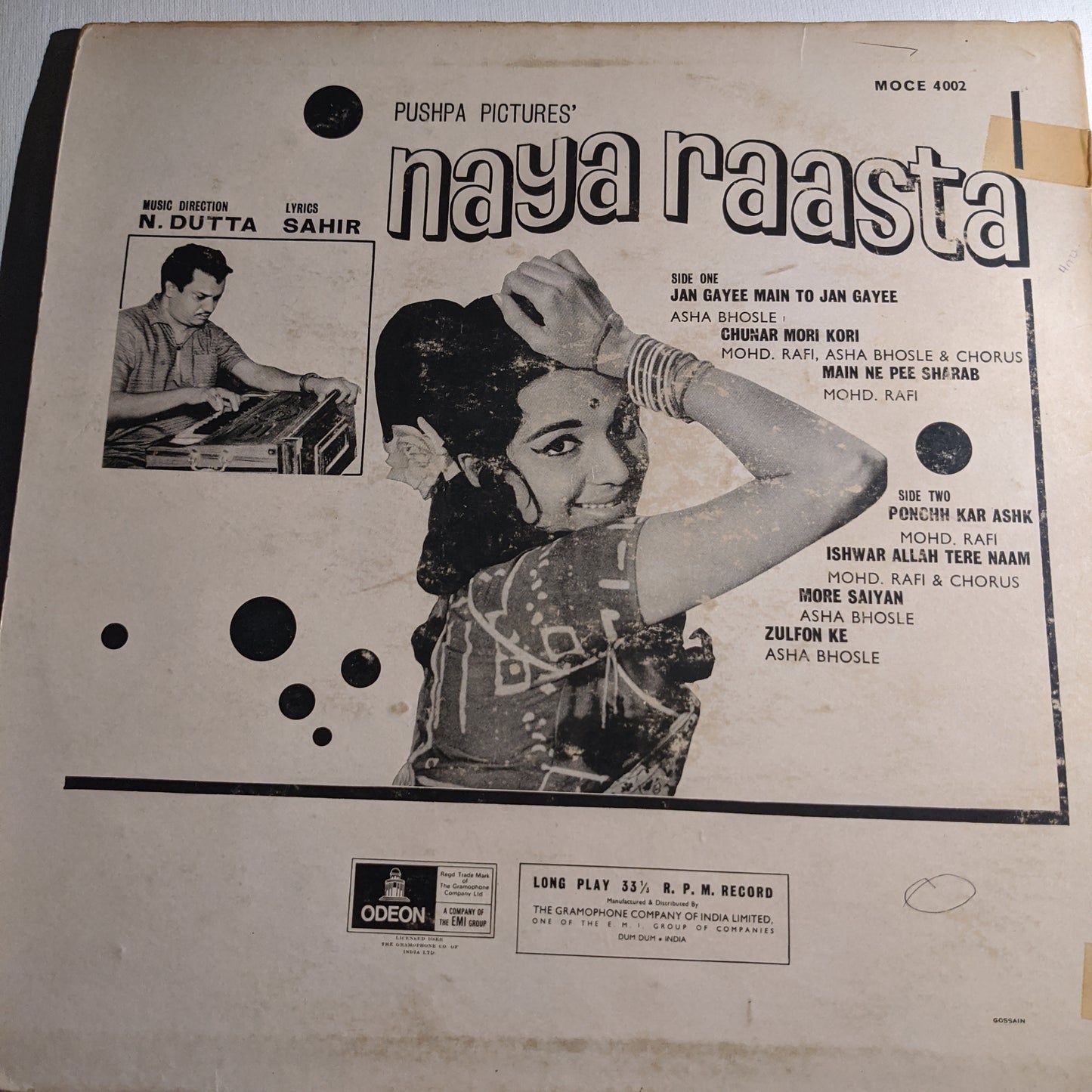 Naya Raasta - Music by N. Dutta in Excellent Condition - Odeon