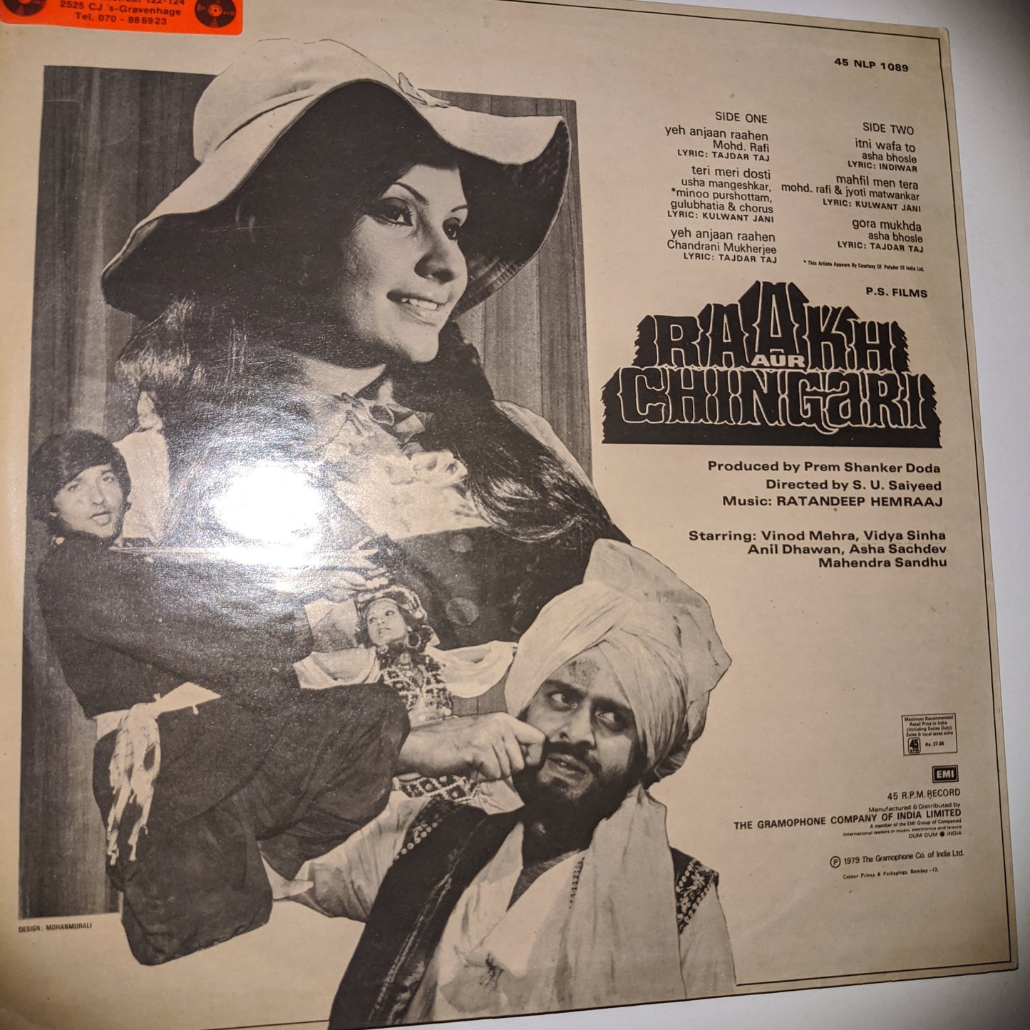 Raakh Aur Chingari - Music by Ratandeep Hemraj in VG+ condition